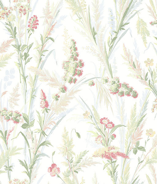 media image for Hillaire Green Meadow Wallpaper from the Delphine Collection by Brewster 280