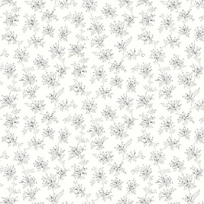 product image of Sofiane Grey Botanical Trail Wallpaper from the Delphine Collection by Brewster 534
