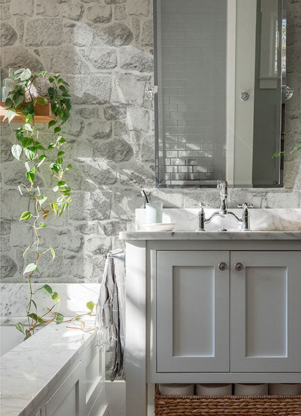 media image for Axelle White Stone Wallpaper from the Delphine Collection by Brewster 285