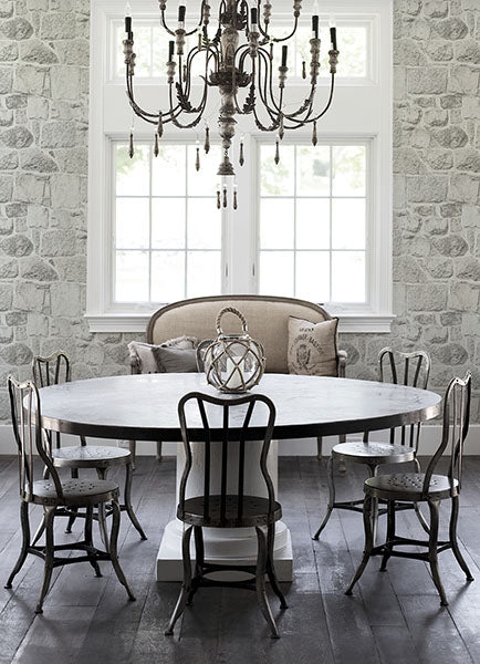 media image for Axelle White Stone Wallpaper from the Delphine Collection by Brewster 229
