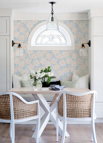 product image for Faustin Blush Floral Wallpaper from the Delphine Collection by Brewster 24
