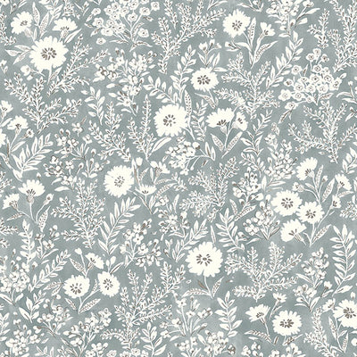 product image for Agathon Blue Floral Wallpaper from the Delphine Collection by Brewster 72