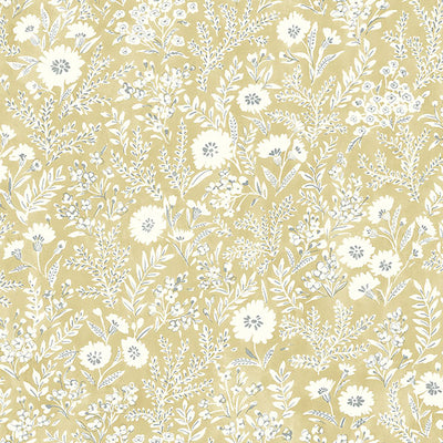 product image of Agathon Wheat Floral Wallpaper from the Delphine Collection by Brewster 595