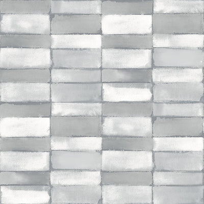 product image of Braden Grey Tile Wallpaper from Georgia Collection by Brewster 50