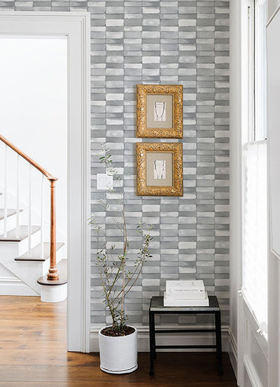 product image for Braden Grey Tile Wallpaper from Georgia Collection by Brewster 32