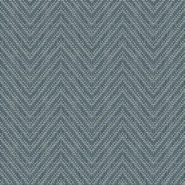 media image for Glynn Teal Chevron Wallpaper from Georgia Collection by Brewster 251