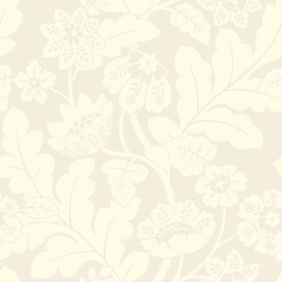 product image for Augusta White Flock Damask Wallpaper from Georgia Collection by Brewster 18