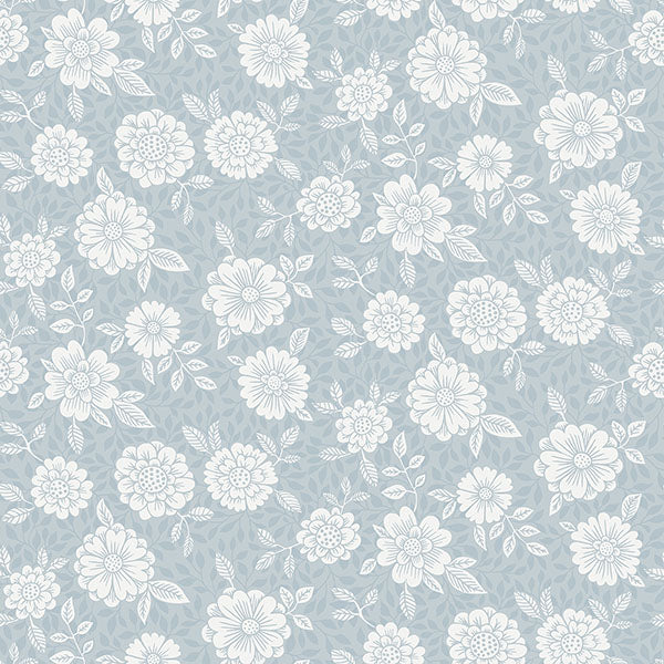 media image for Lizette Light Blue Charming Floral Wallpaper 27