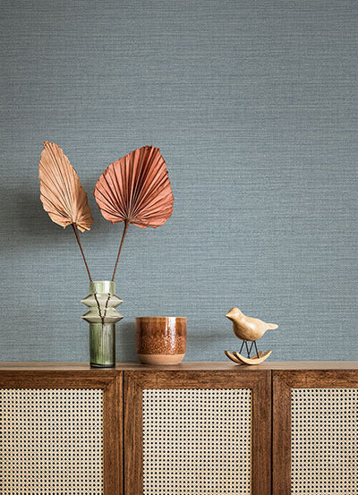 product image for agave denim faux grasscloth wallpaper brewster 4080 26497 3 17