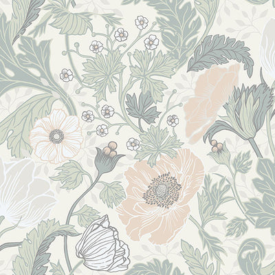 product image of Anemone Light Grey Floral Wallpaper 541