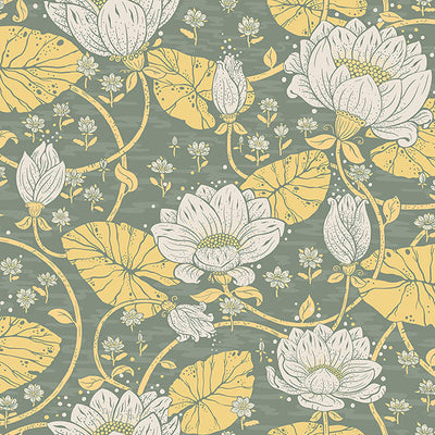 product image of Eva Yellow Lotus Dreams Wallpaper 528