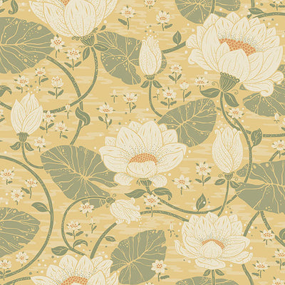 product image of Eva Light Yellow Lotus Dreams Wallpaper 565