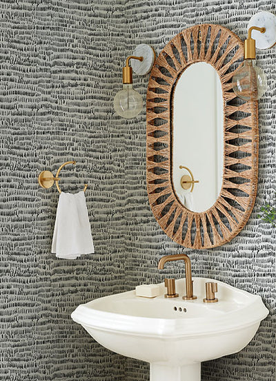 product image for Runes Charcoal Brushstrokes Wallpaper from the Happy Collection by Brewster 36