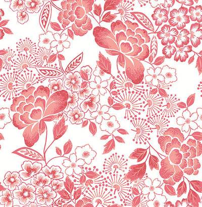product image for Irina Coral Floral Blooms Wallpaper from the Happy Collection by Brewster 91