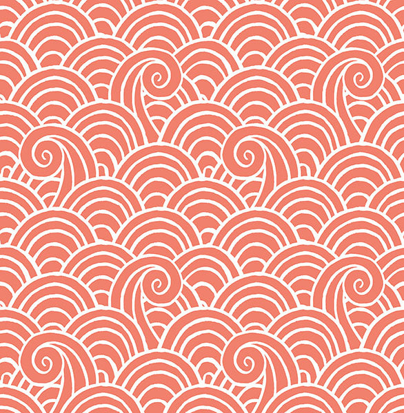 media image for Alorah Coral Wave Wallpaper from the Happy Collection by Brewster 215