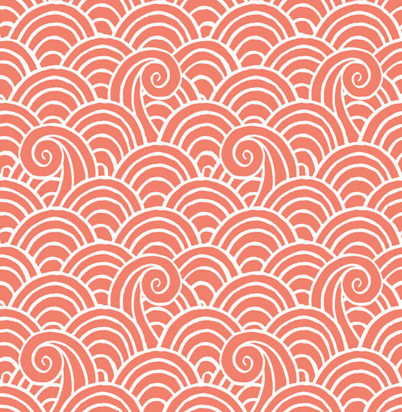 media image for Alorah Coral Wave Wallpaper from the Happy Collection by Brewster 212