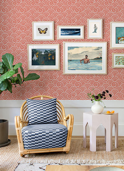 product image for Alorah Coral Wave Wallpaper from the Happy Collection by Brewster 49