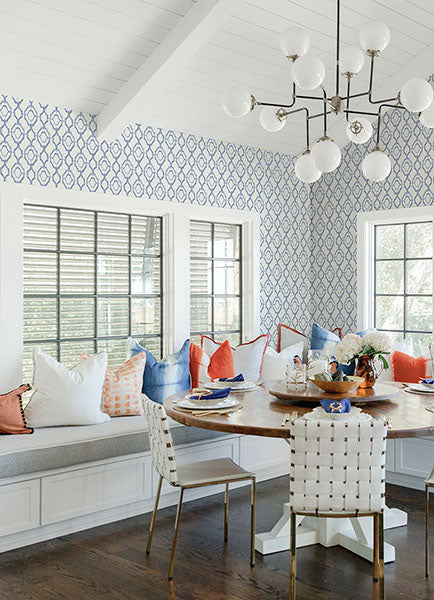 media image for Gallina Blue Trellis Wallpaper from the Happy Collection by Brewster 232