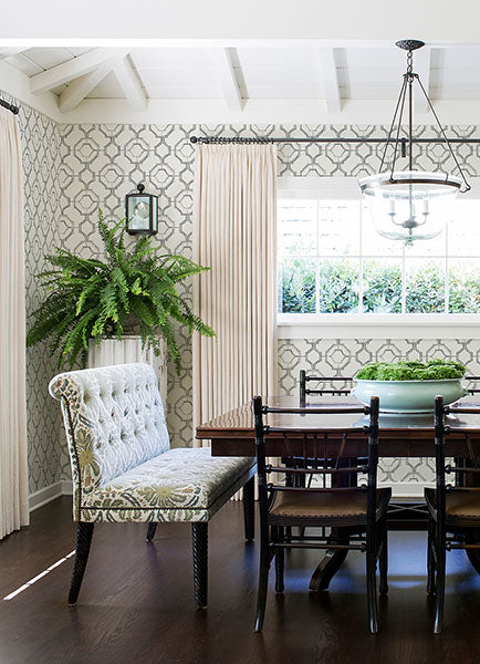 media image for Gallina Charcoal Trellis Wallpaper from the Happy Collection by Brewster 288