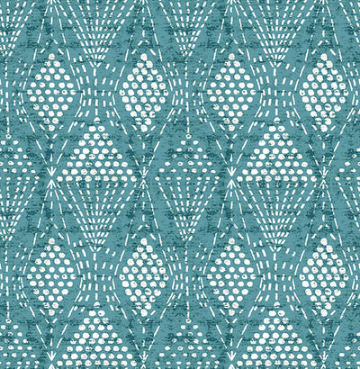 product image of sample grady teal dotted geometric wallpaper from the happy collection by brewster 1 575