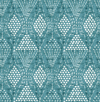 product image of sample grady teal dotted geometric wallpaper from the happy collection by brewster 1 575
