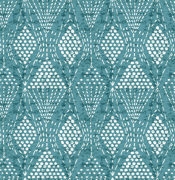 media image for sample grady teal dotted geometric wallpaper from the happy collection by brewster 1 221