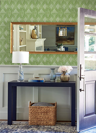product image for Grady Green Dotted Geometric Wallpaper from the Happy Collection by Brewster 10