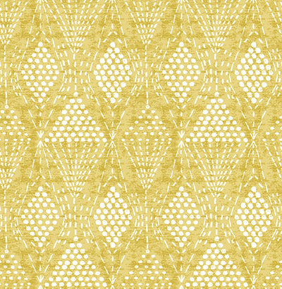 product image for Grady Yellow Dotted Geometric Wallpaper from the Happy Collection by Brewster 76