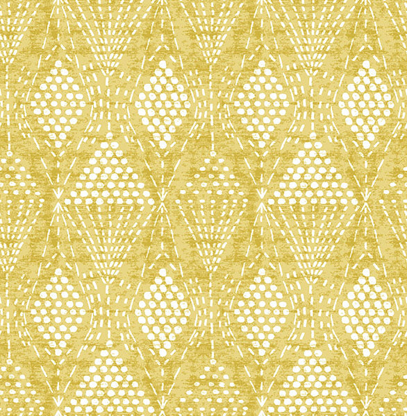 media image for Grady Yellow Dotted Geometric Wallpaper from the Happy Collection by Brewster 220