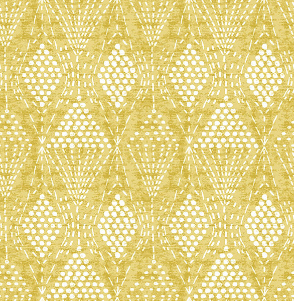 media image for Grady Yellow Dotted Geometric Wallpaper from the Happy Collection by Brewster 276