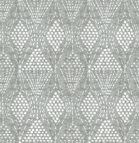 media image for Grady Grey Dotted Geometric Wallpaper from the Happy Collection by Brewster 226