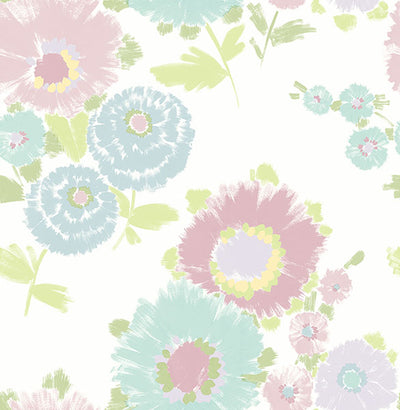 product image of sample essie pastel painterly floral wallpaper from the happy collection by brewster 1 535