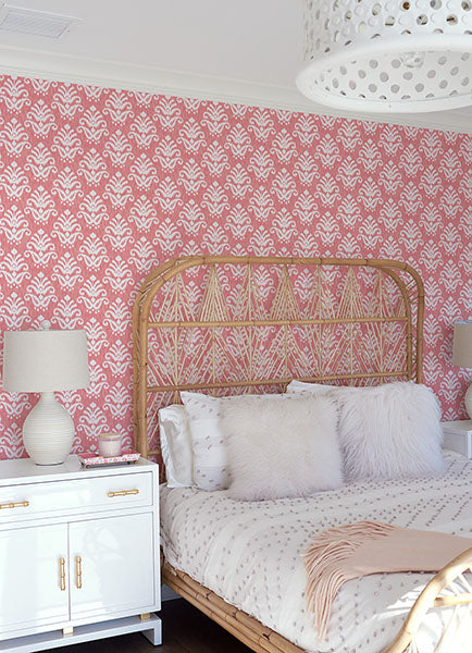 media image for Keaton Coral Medallion Wallpaper from the Happy Collection by Brewster 267