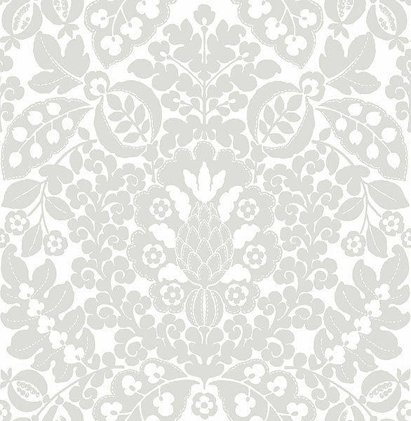 media image for sample marni grey fruit damask wallpaper from the happy collection by brewster 1 214