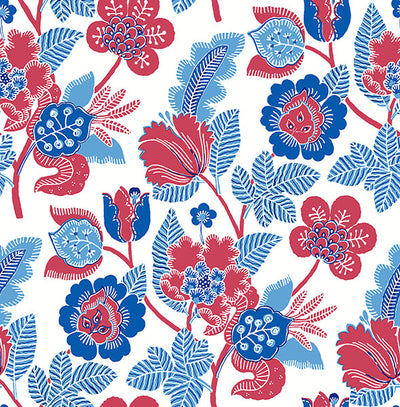 product image for Jana Red Jacobean Wallpaper from the Happy Collection by Brewster 91