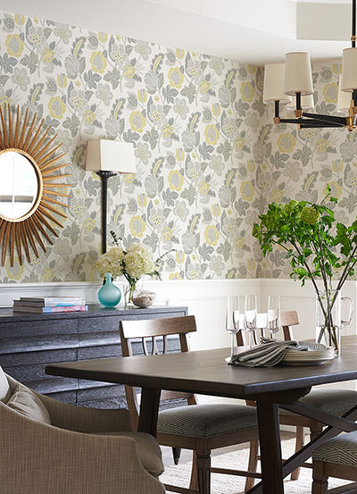 product image for Jana Light Grey Jacobean Wallpaper from the Happy Collection by Brewster 16