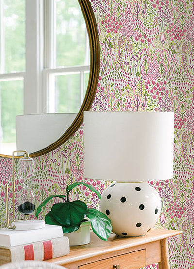 product image for Chilton Pink Wildflowers Wallpaper from the Happy Collection by Brewster 33