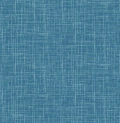 product image for Emerson Teal Faux Linen Wallpaper from the Happy Collection by Brewster 8