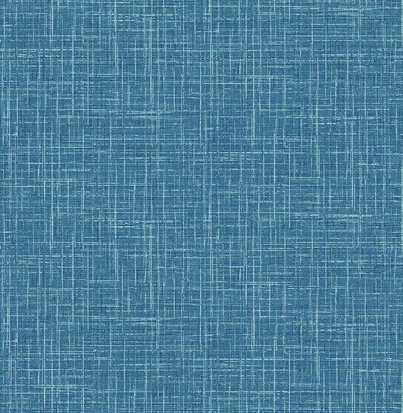 media image for Emerson Teal Faux Linen Wallpaper from the Happy Collection by Brewster 232