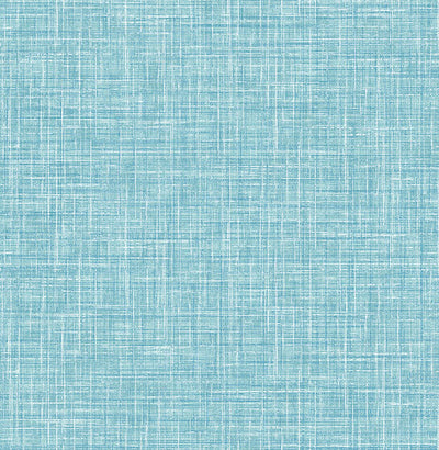 product image for Emerson Light Blue Faux Linen Wallpaper from the Happy Collection by Brewster 13