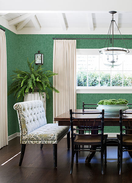media image for Emerson Green Faux Linen Wallpaper from the Happy Collection by Brewster 237