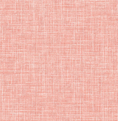 product image for Emerson Coral Faux Linen Wallpaper from the Happy Collection by Brewster 20