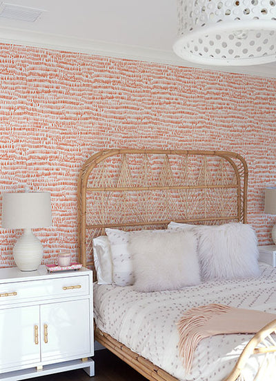 product image for Runes Orange Brushstrokes Wallpaper from the Happy Collection by Brewster 50