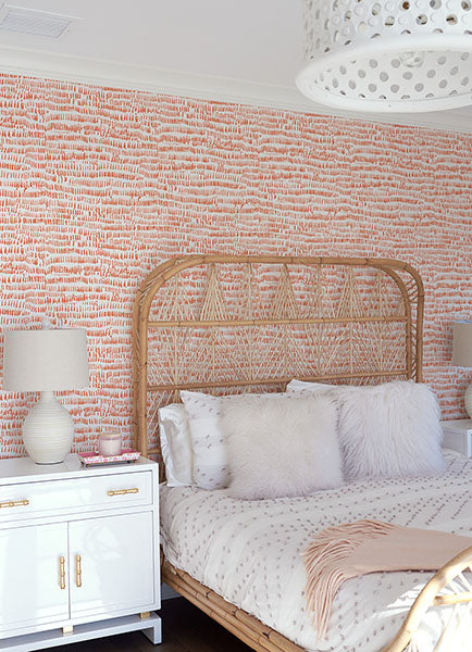 media image for Runes Orange Brushstrokes Wallpaper from the Happy Collection by Brewster 294