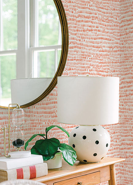 media image for Runes Orange Brushstrokes Wallpaper from the Happy Collection by Brewster 240
