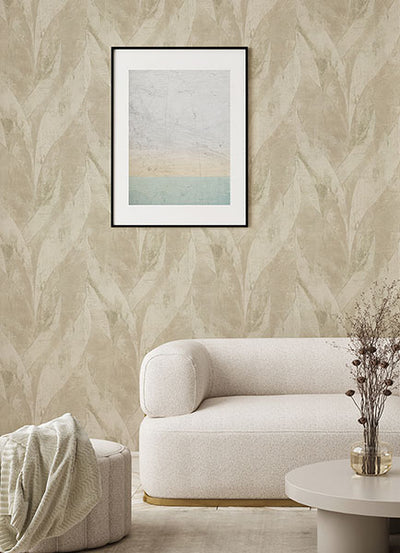 product image for Blake Light Grey Leaf Wallpaper from Concrete Advantage Collection by Brewster 16