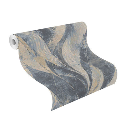 product image for Blake Denim Leaf Wallpaper from Concrete Advantage Collection by Brewster 64