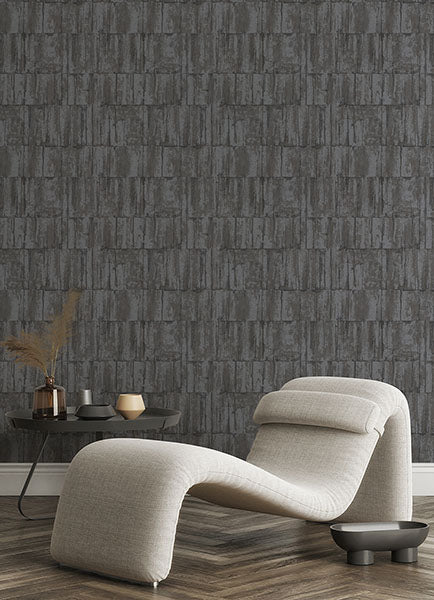 media image for Buck Black Horizontal Wallpaper from Concrete Advantage Collection by Brewster 298