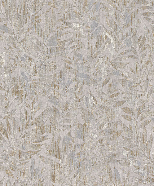 media image for Beck Metallic Leaf Wallpaper from Concrete Advantage Collection by Brewster 236