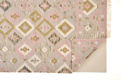 product image for Tralee Flatweave Ivory and Pink Rug by BD Fine Fold Image 1 67